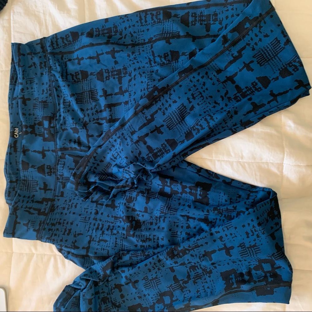 CAbi leggings teal and black